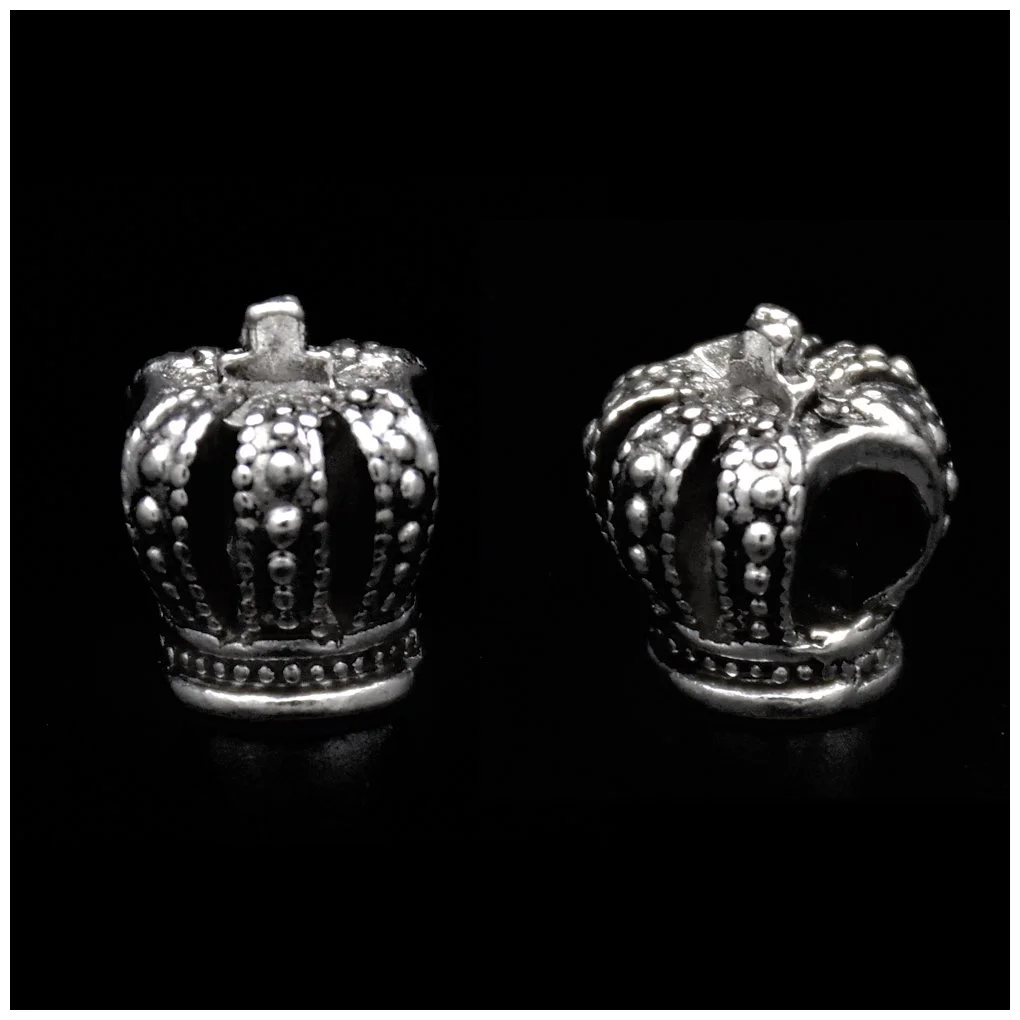 Crown Tibetan-style Silver Loose Spacer Beads