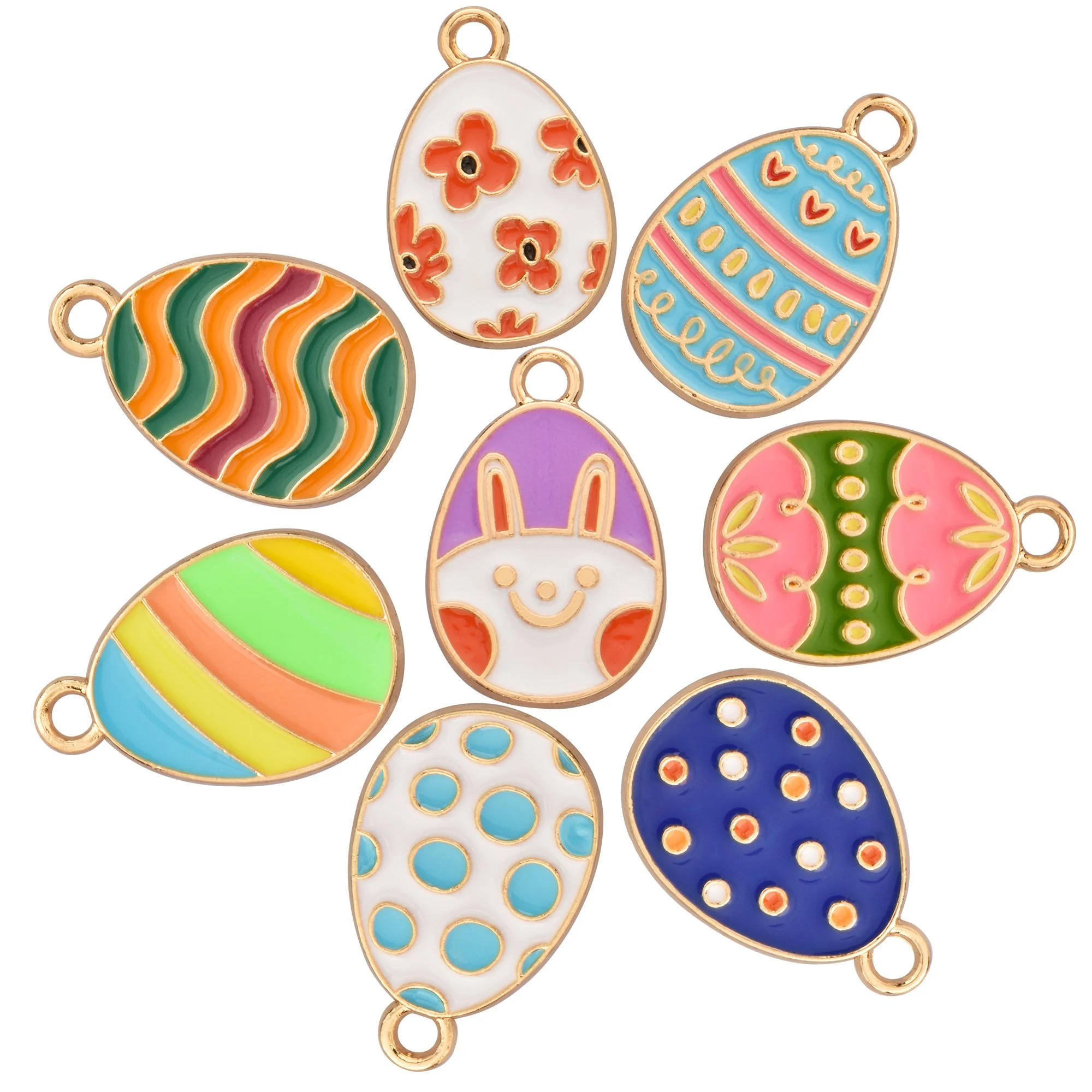 Color Enamel Easter Eggs Charms