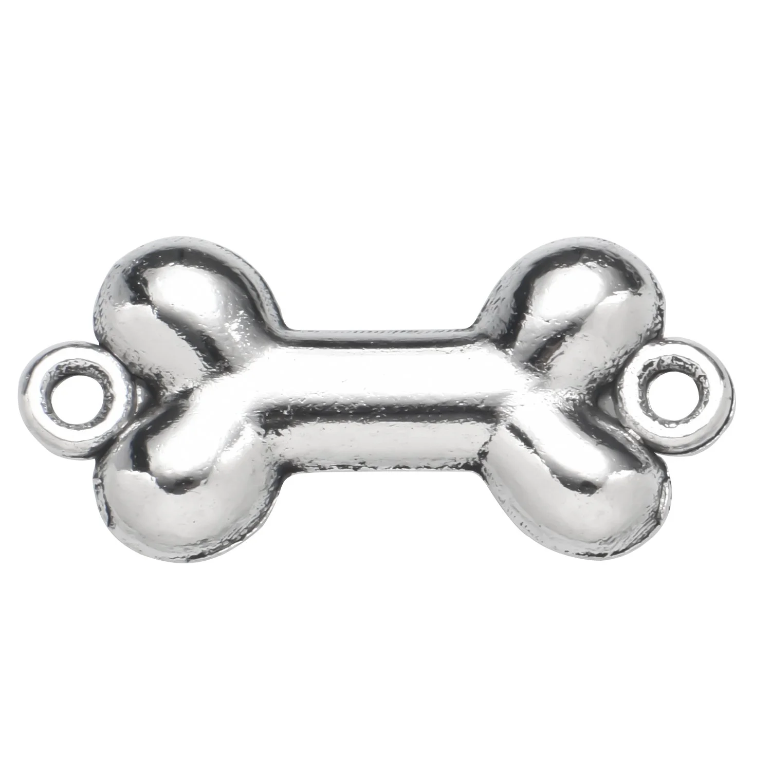 Antique Silver Dog Chew Bone Charms