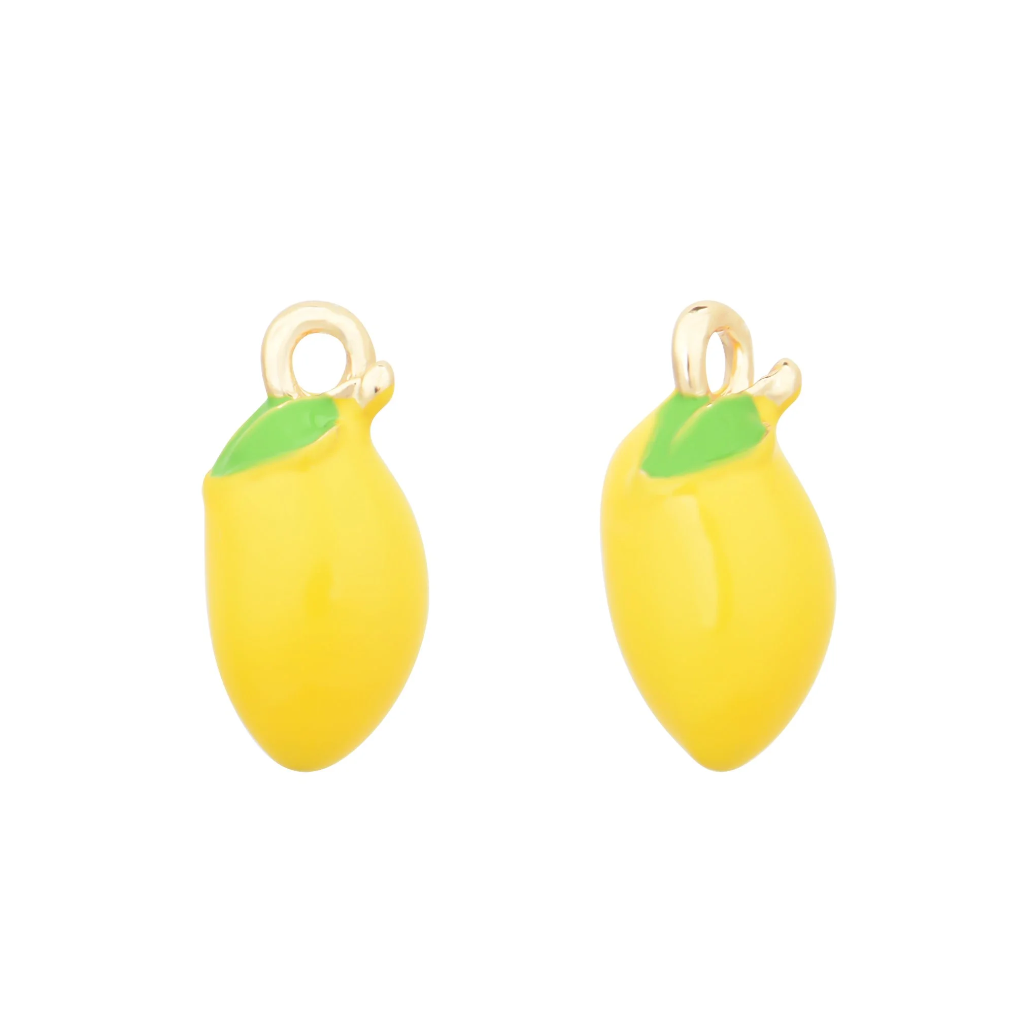 3D Color Enamel Lemon Charms