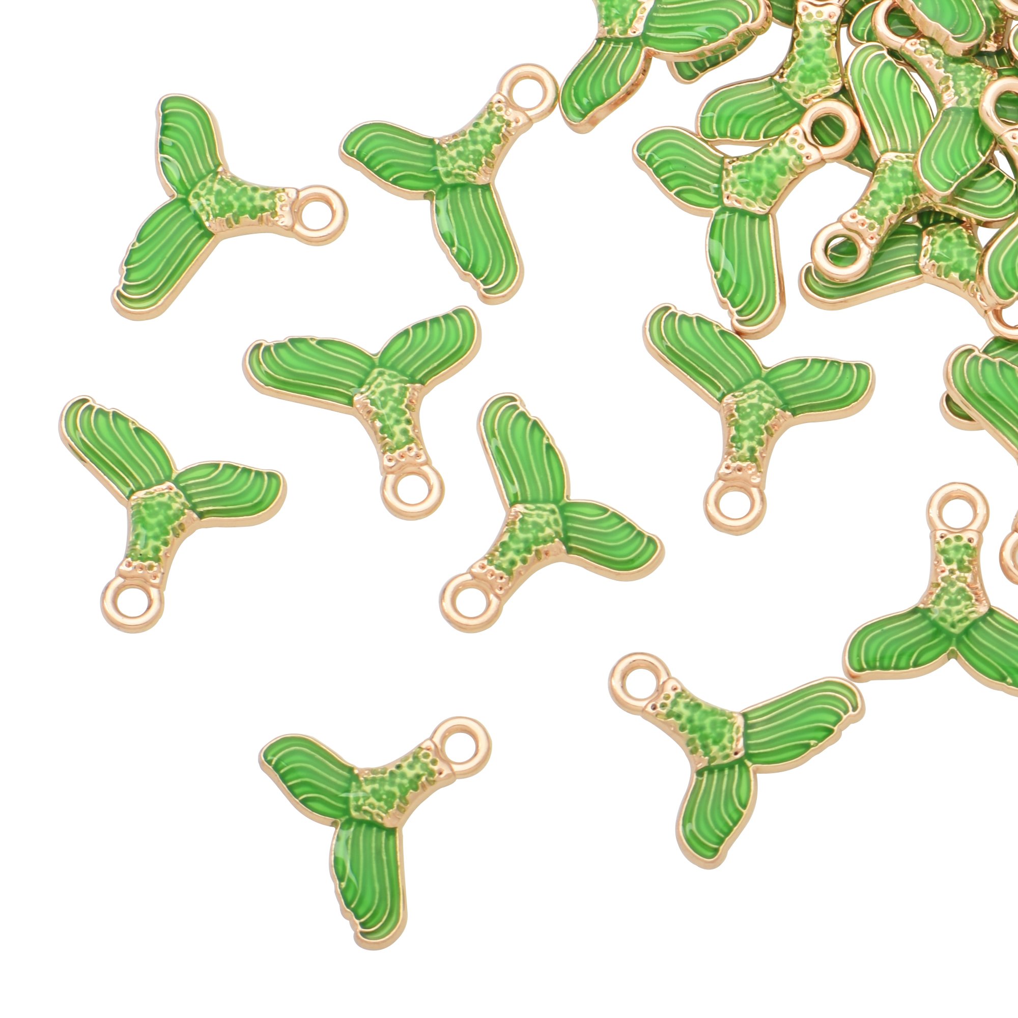 Color Enamel Mermaid Tail Charm