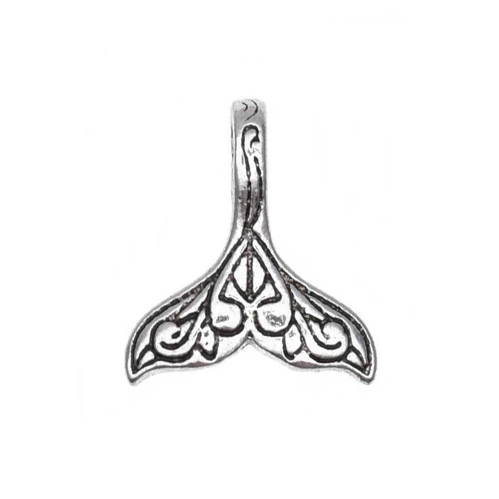 Antique Silver Mermaid Tail Charms