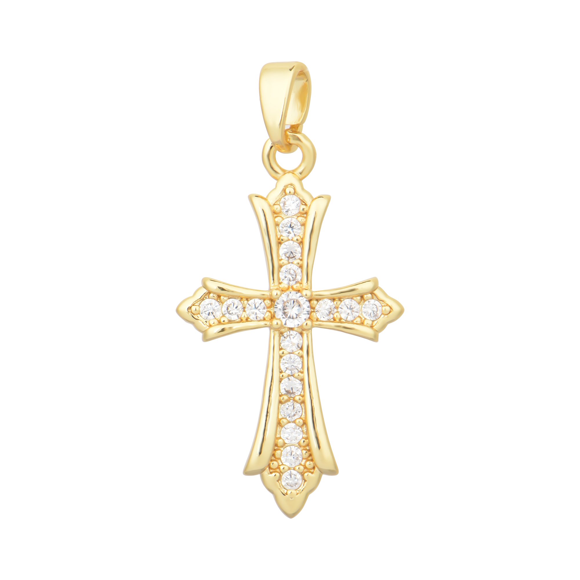 CZ Crystal Cross Charms