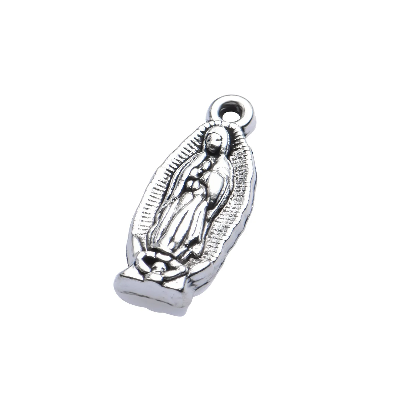 Antique Silver Lady Guadalupe Charms