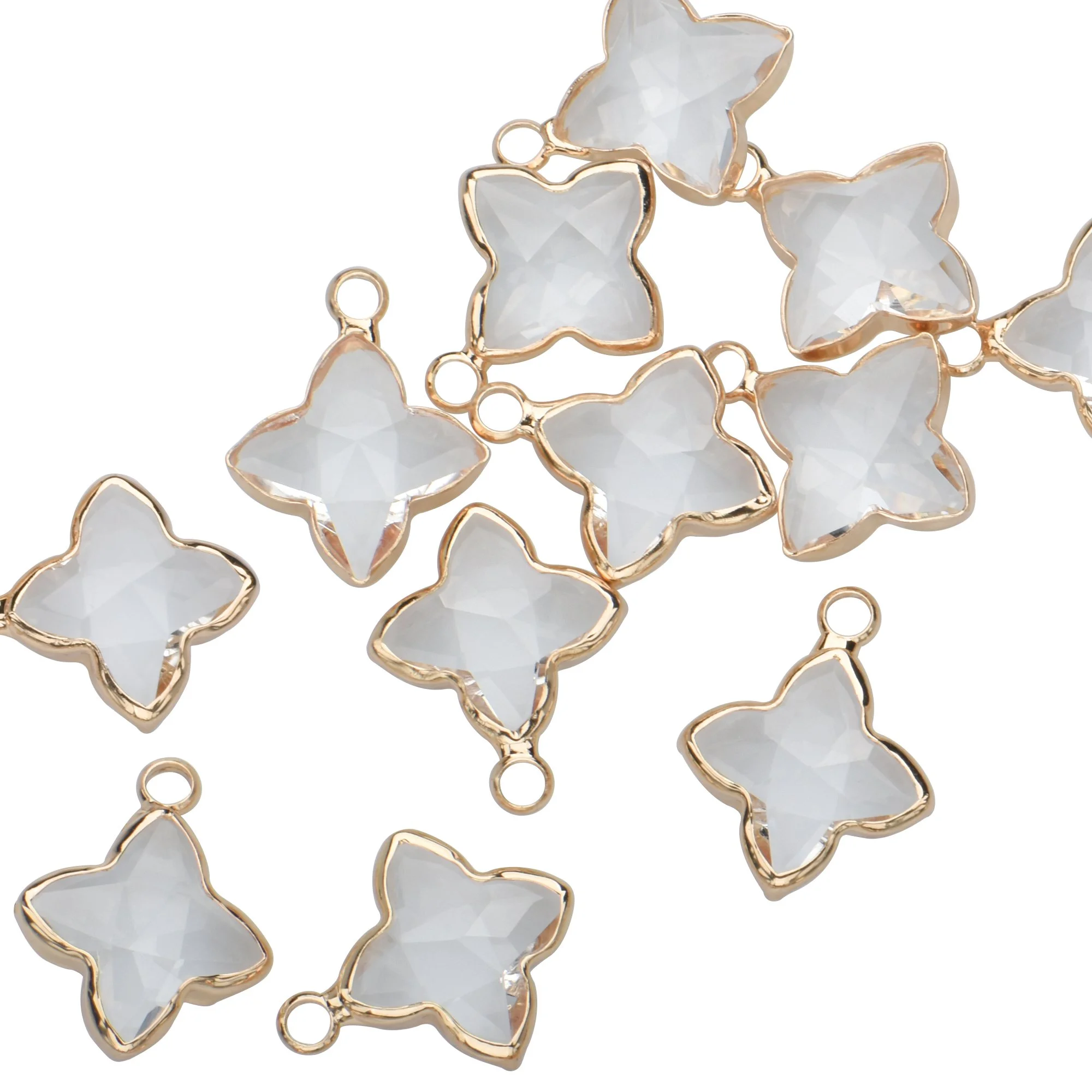 Colored Star Crystal Gold Charms