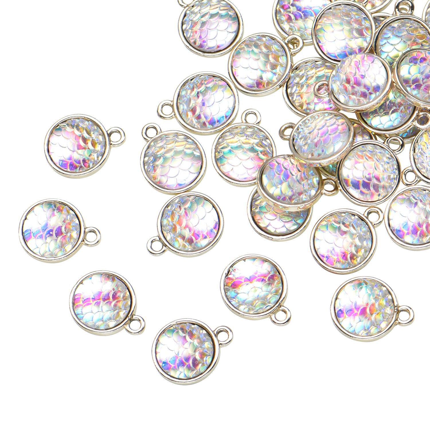 AB Color Mermaid Scale Charms