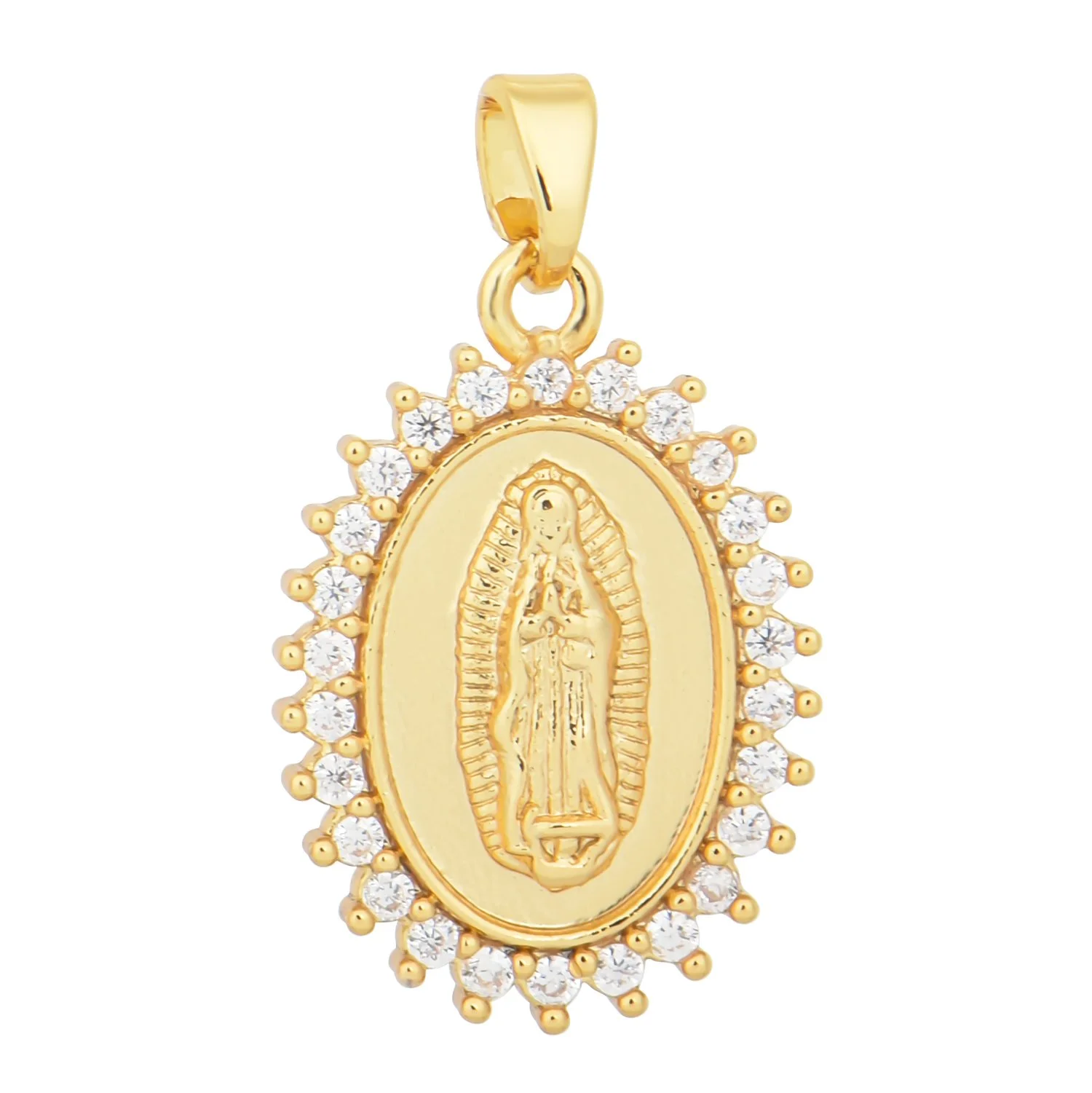CZ Guadalupe 18K Gold Plated Charms