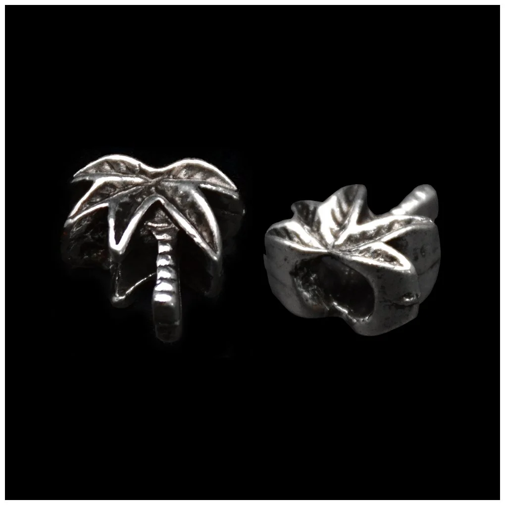 Coconut Tree Tibetan-style Silver Loose Spacer Beads