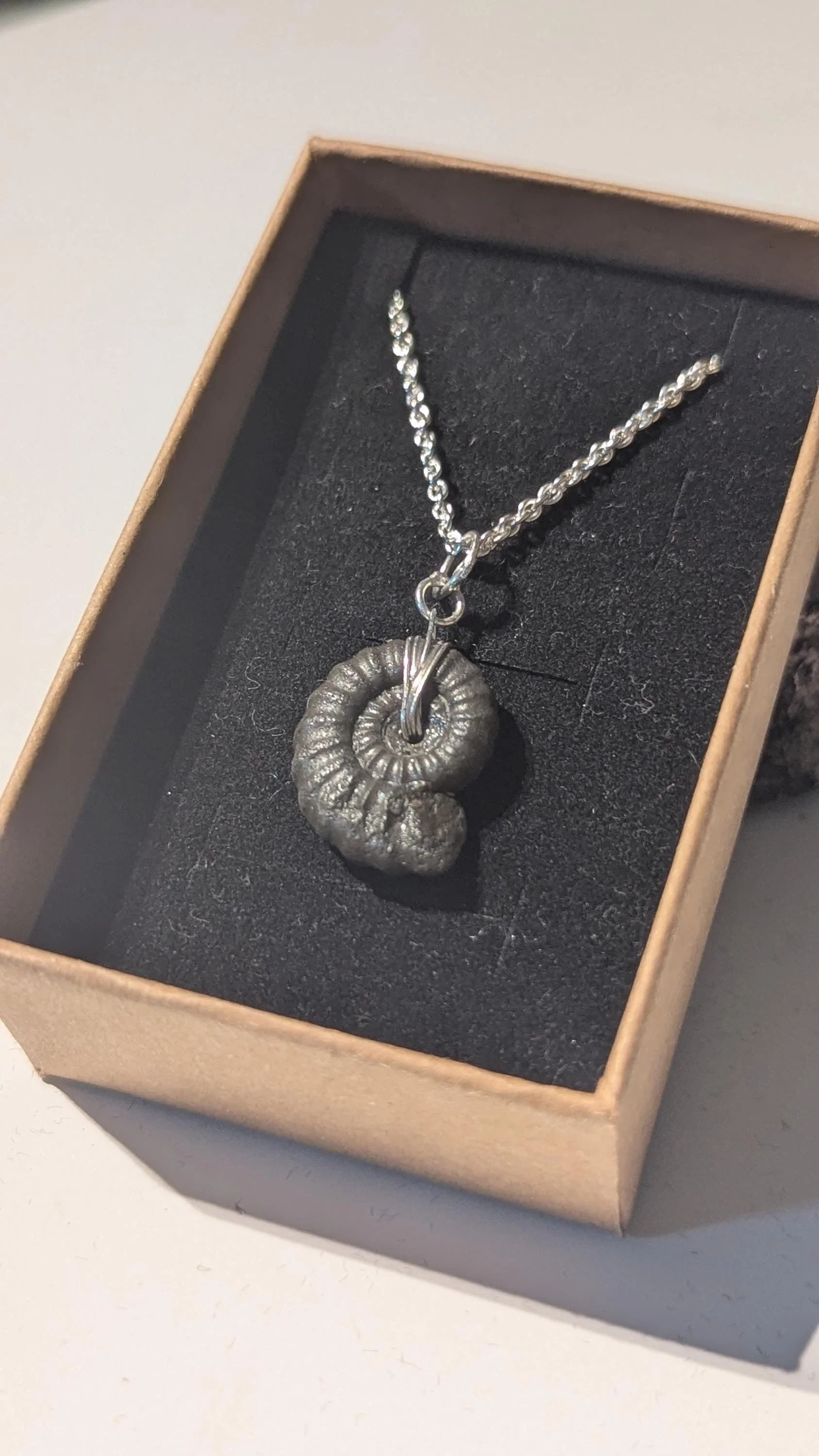 Ammonite 925 Silver Pendant