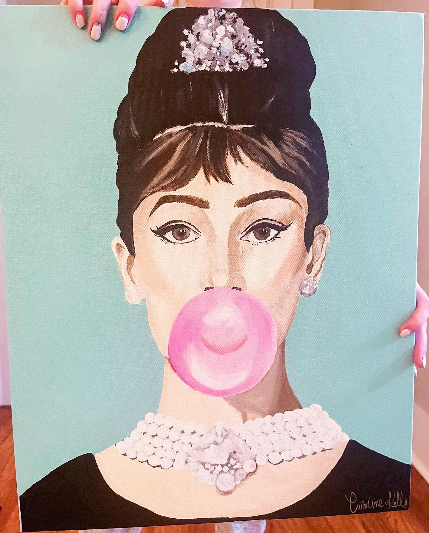 Audrey Hepburn Canvas — Art By Caroline Kelly