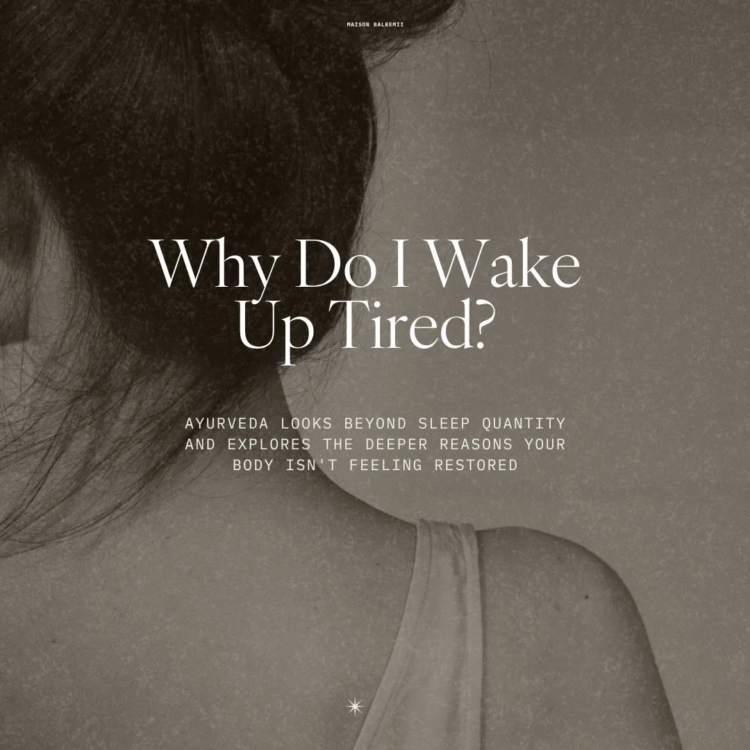 Most people assume feeling tired means they need more sleep.

Ayurveda asks a different question.

What if you&rsquo;re getting enough sleep but not enough restoration?

You can sleep eight hours and still wake up exhausted if your nervous system nev