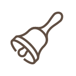 Line drawing of a bell