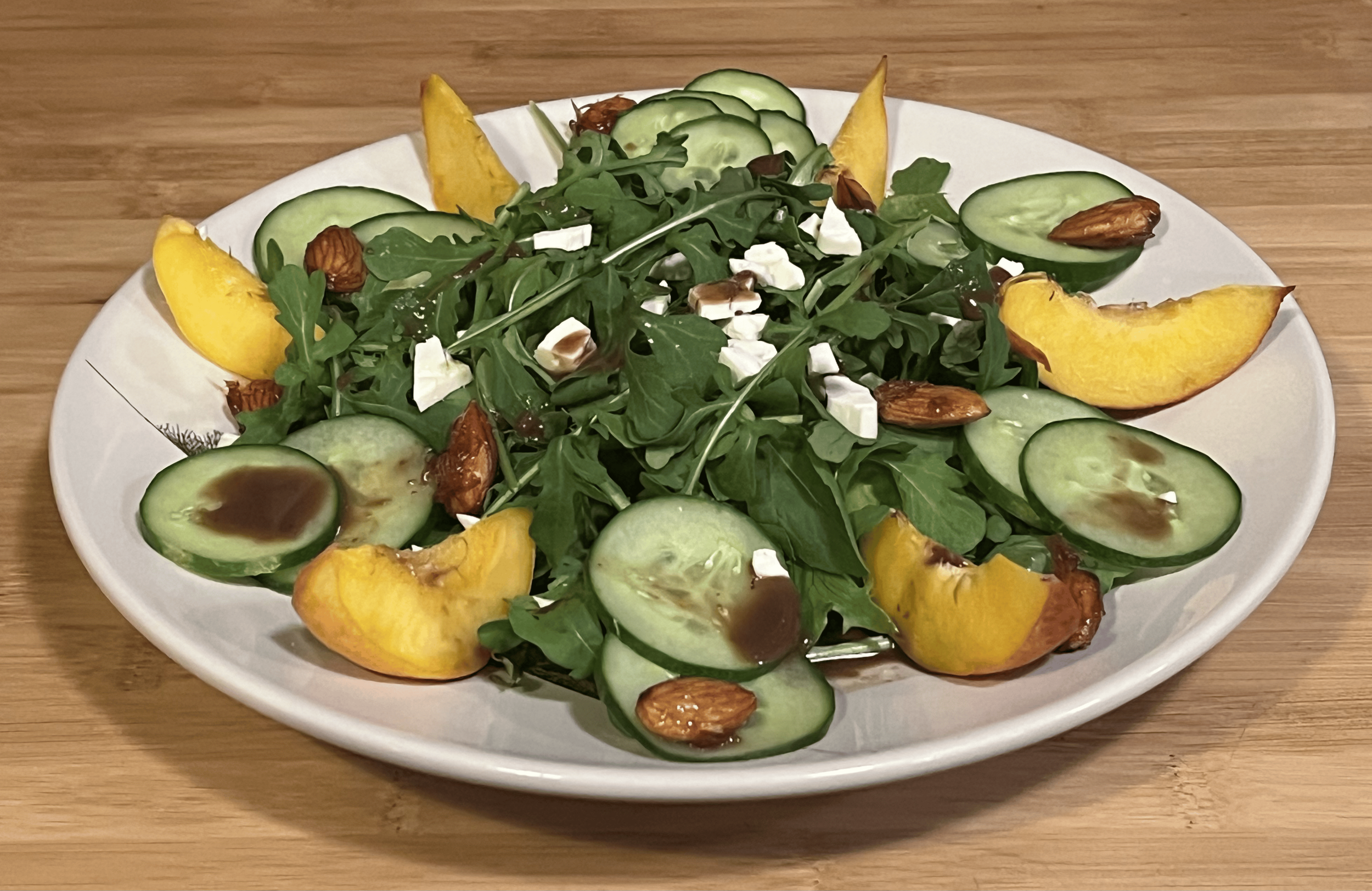 Hannah’s Peach Arugula Salad