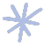 A blue asterisk symbol on a white background.