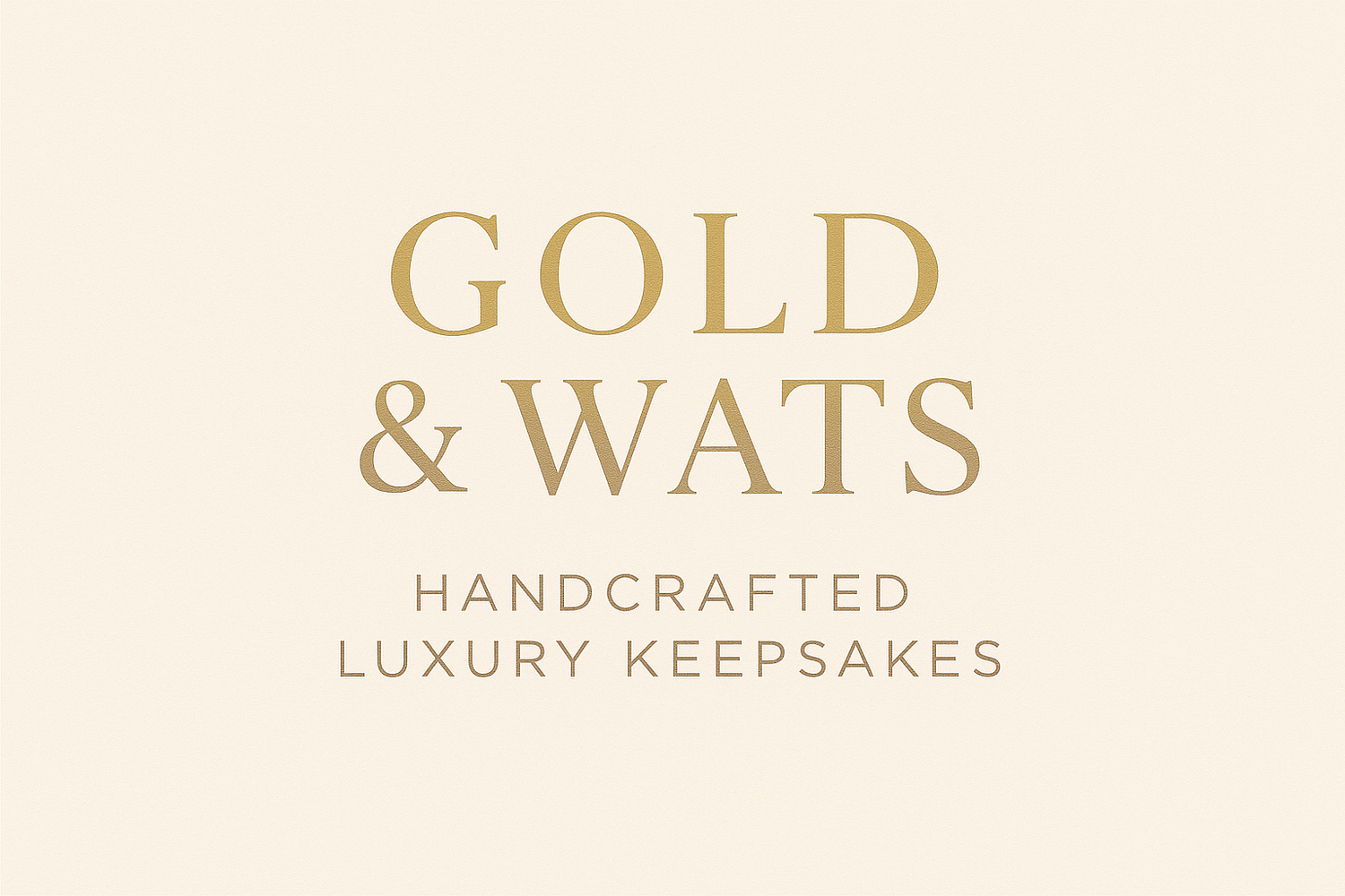 Gold &amp; Wats Memorial Jewelry