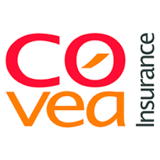 Logo of Covea Insurance with red and orange text and a gauge icon.
