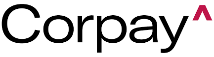 The logo of Corpay, showing the word 'Corpay' with a magenta upward arrow above the 'y'.
