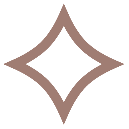 A stylized four-pointed diamond shape with a metallic appearance.