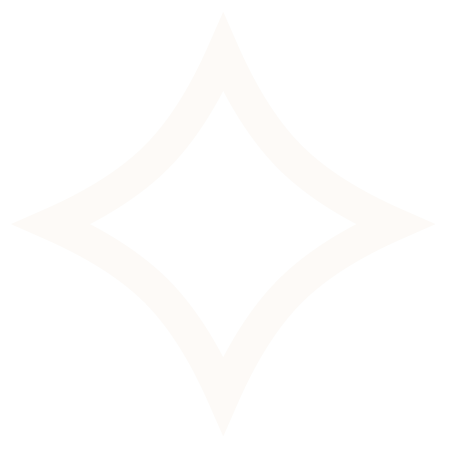 A white diamond-shaped star with rounded edges on a black background.