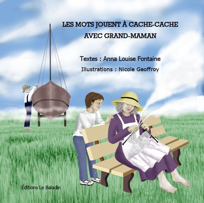 Couverture du livre "Les mots jouent à cache-cache avec grand-maman"