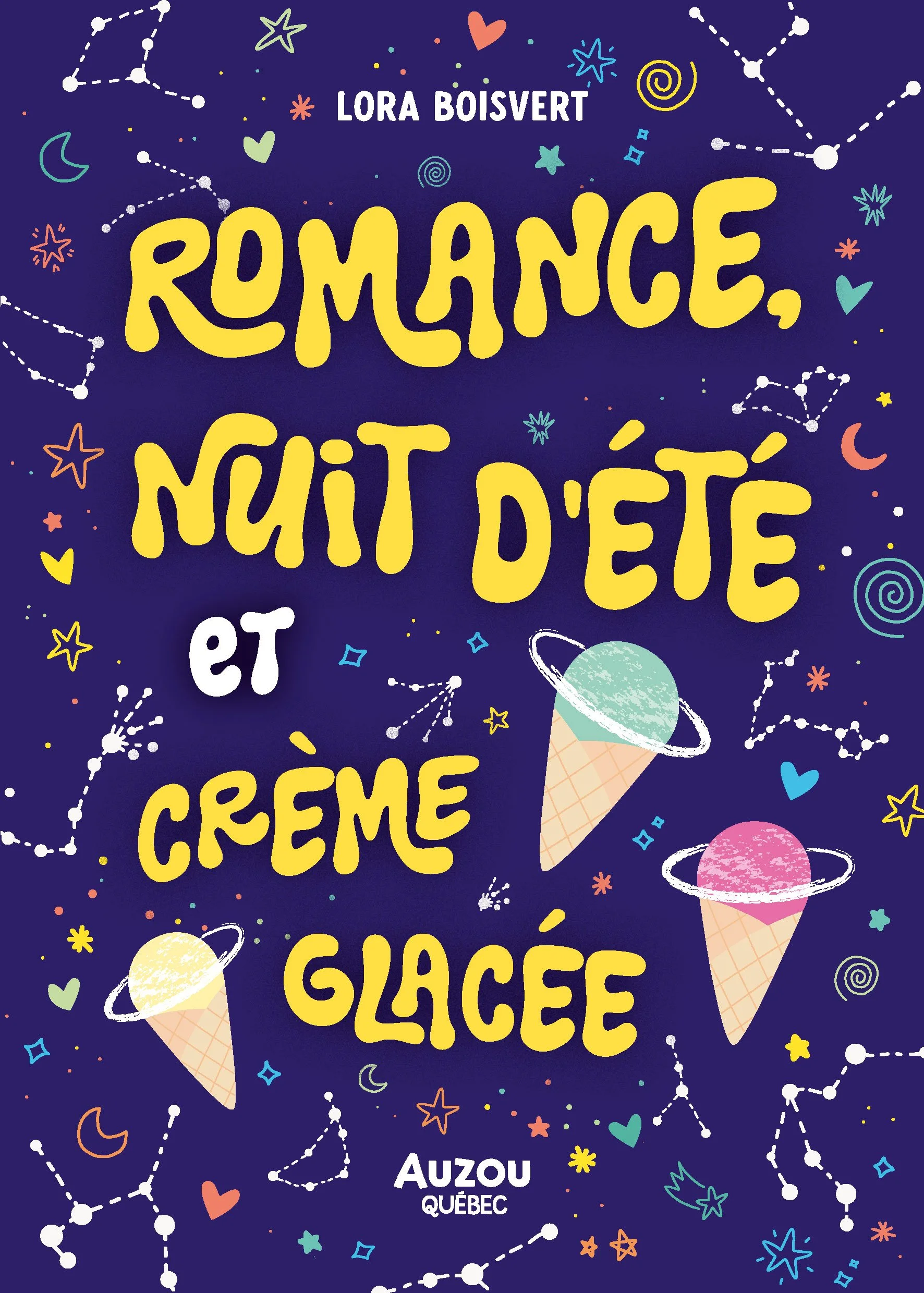 Couverture du livre "Romance, nuit d'été et crème glacée"