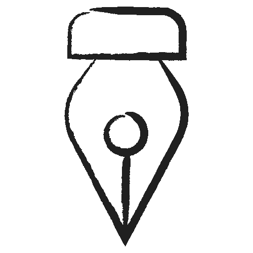 Icône de la pointe d'une plume fontaine