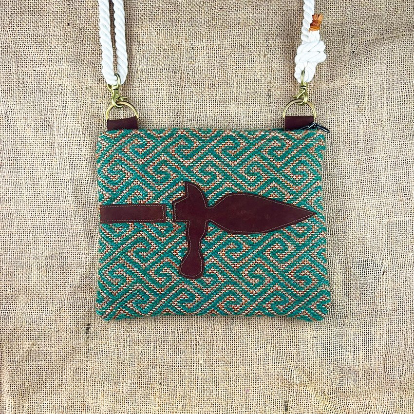 SK 01 Messenger Pouch, GRN ORG Jute