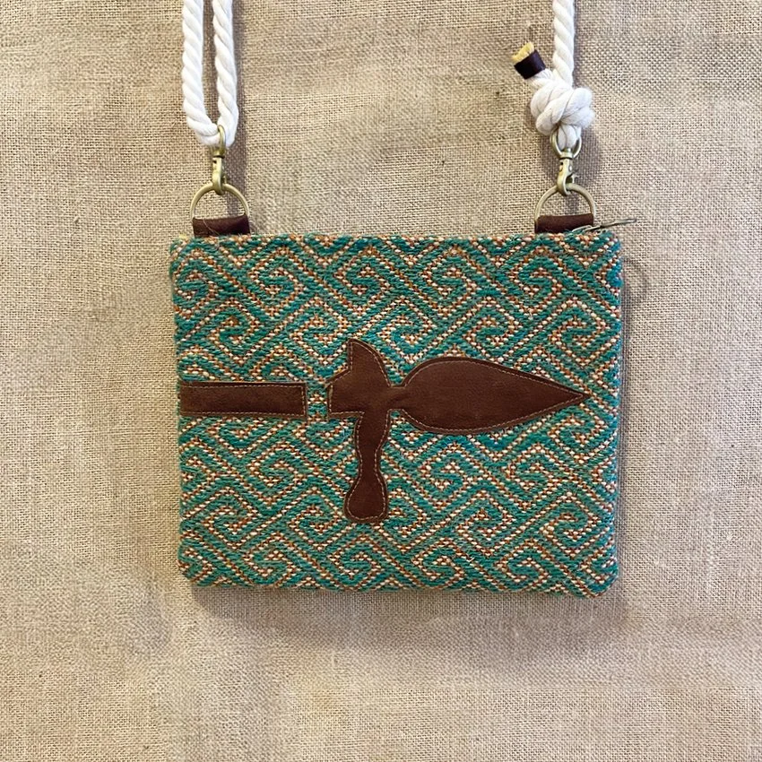 SK 01 Messenger Pouch, GRN ORG Jute