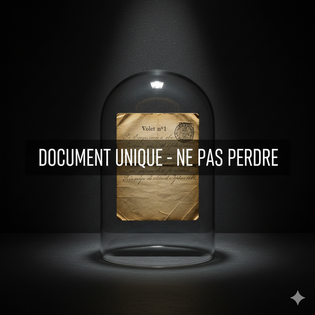 Pourquoi le Volet n°1 est un document sacré : Les dangers de la perte de l'original