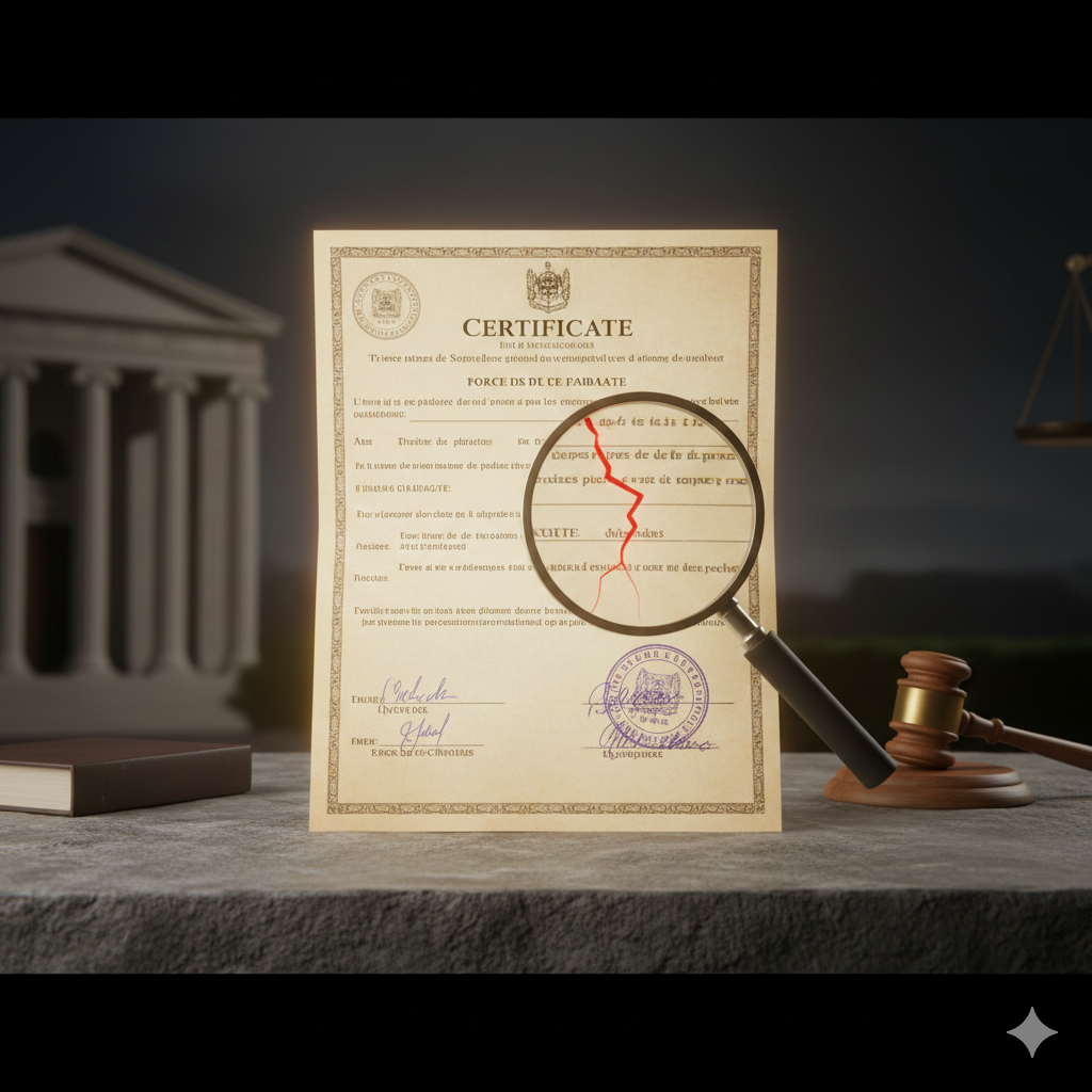 Acte Authentique : Que signifie l'expression juridique "Faire foi jusqu'à inscription de faux" ?