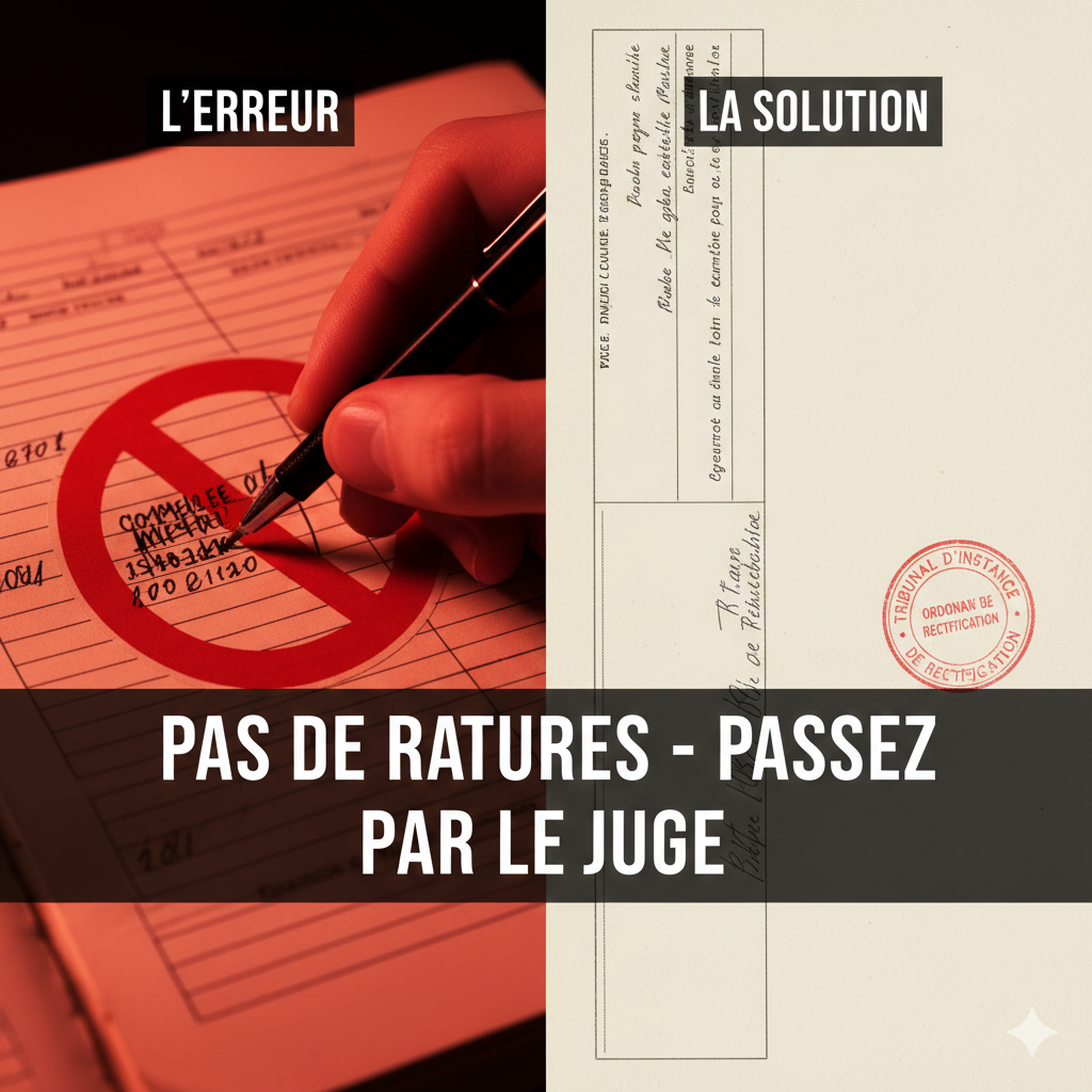 Ne touchez jamais à votre état civil seul : Pourquoi une rectification "maison" est une erreur fatale