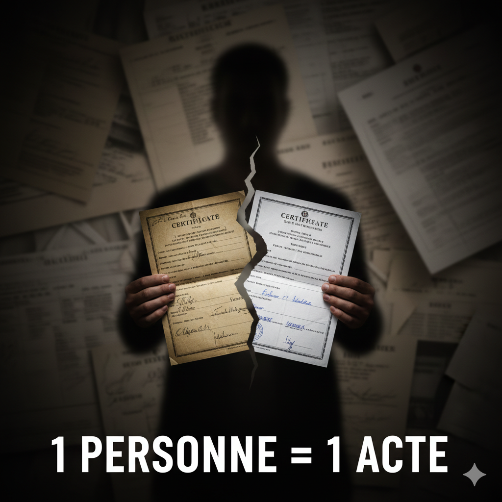 Double enregistrement : Avoir deux actes de naissance, c'est n'en avoir aucun (Le piège mortel)