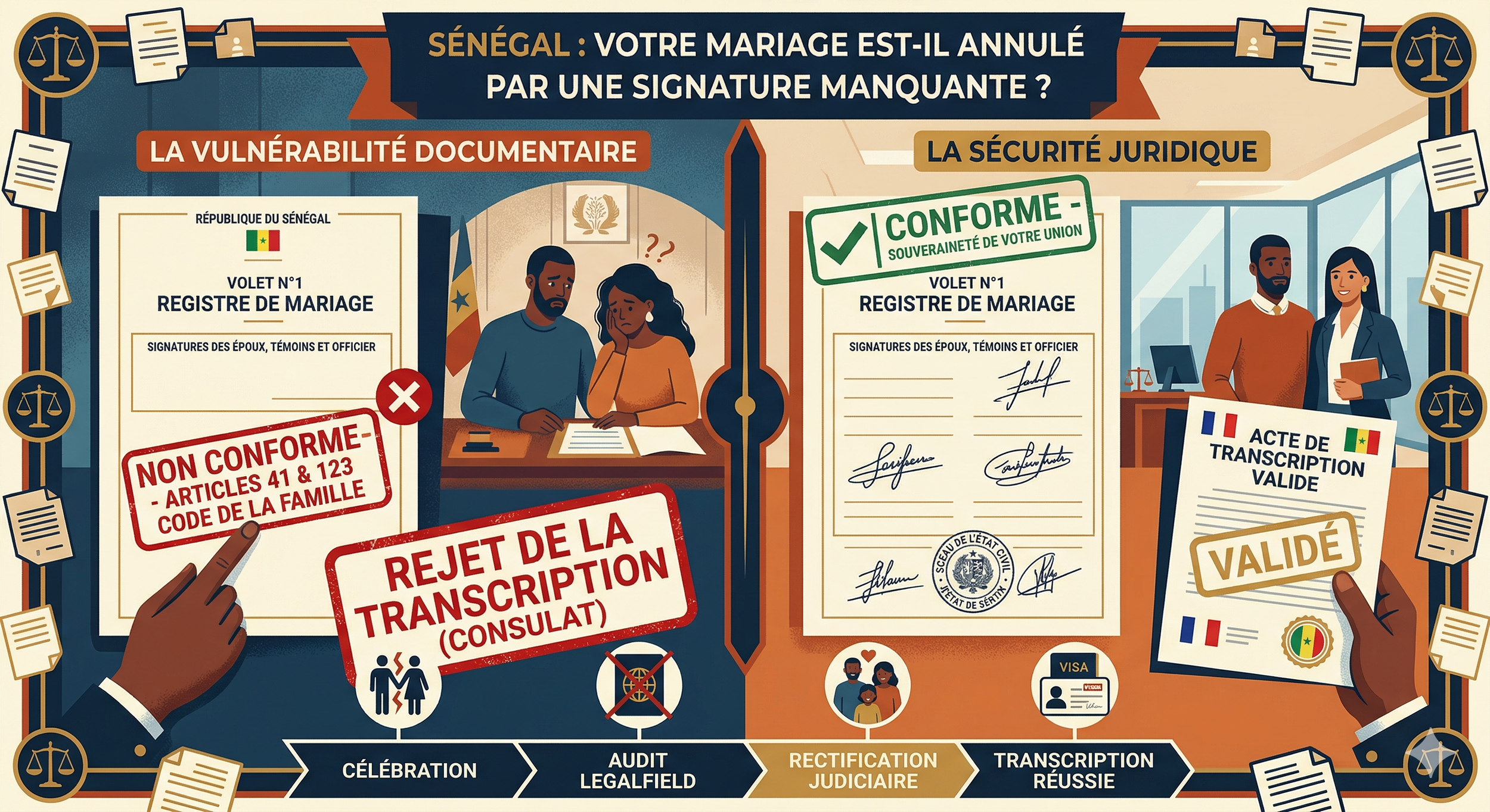 Acte de mariage sénégalais : L'absence de signature&nbsp;des témoins ou des époux annule-t-elle votre union ?