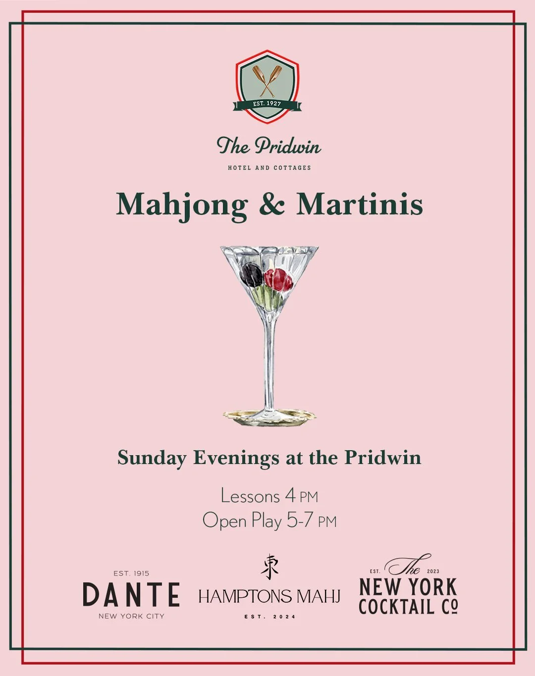 Mahjong &amp; Martinis @ The Pridwin