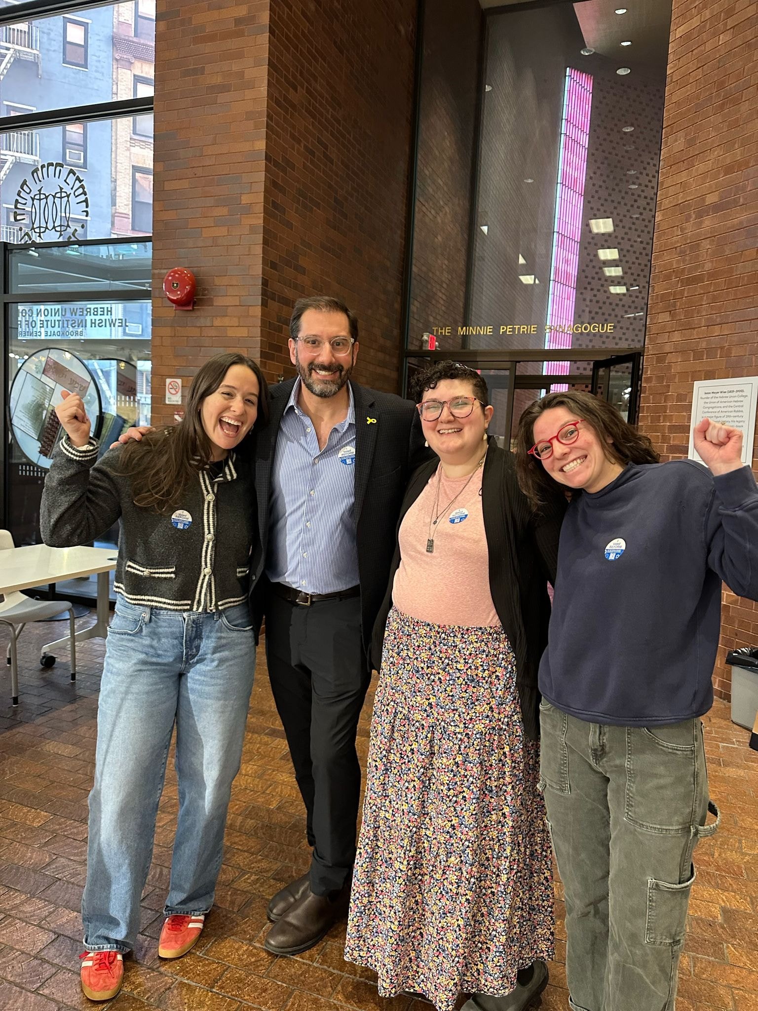 HUC ARZA Slate Members with Rabbi Josh Weinberg