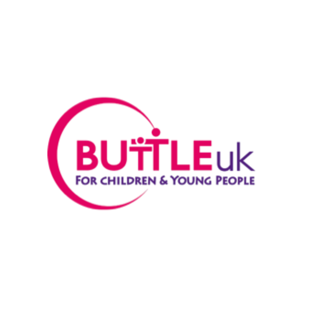 Logo for Butle's, a doughnut shop, featuring pink text and a pink doughnut graphic.