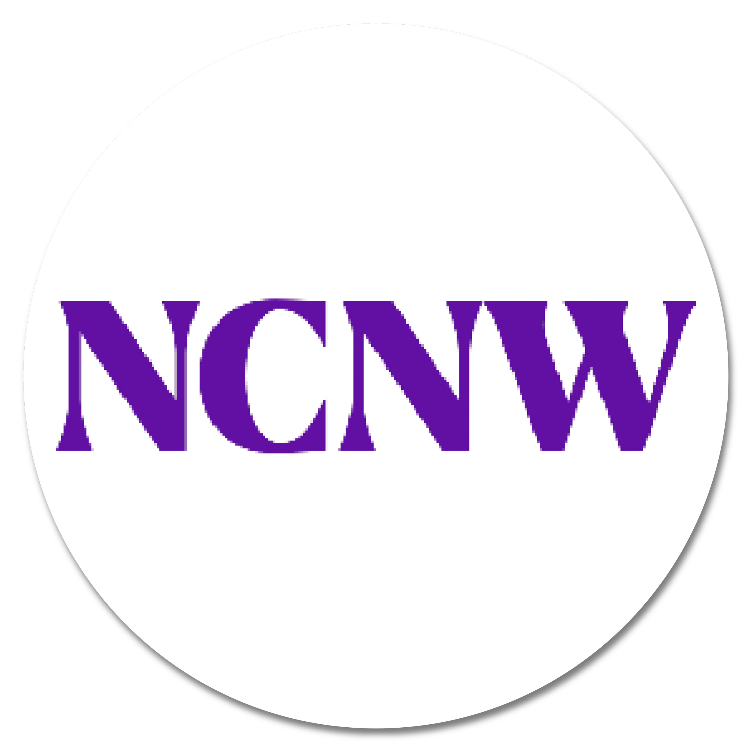 NCRW logo in purple text inside a white circle with a black border.