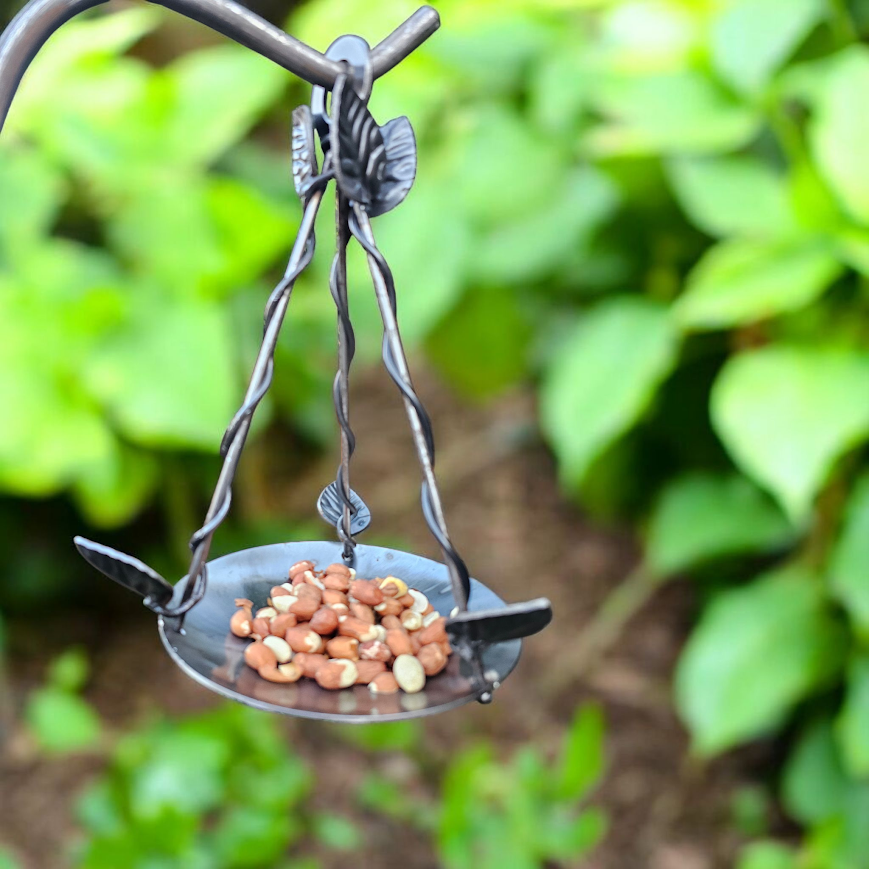 metal art bird feeder