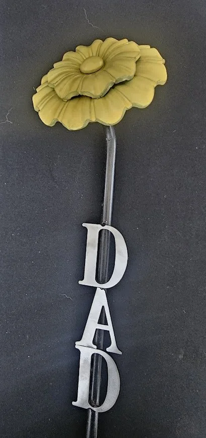 personalised wrought iron dad flower