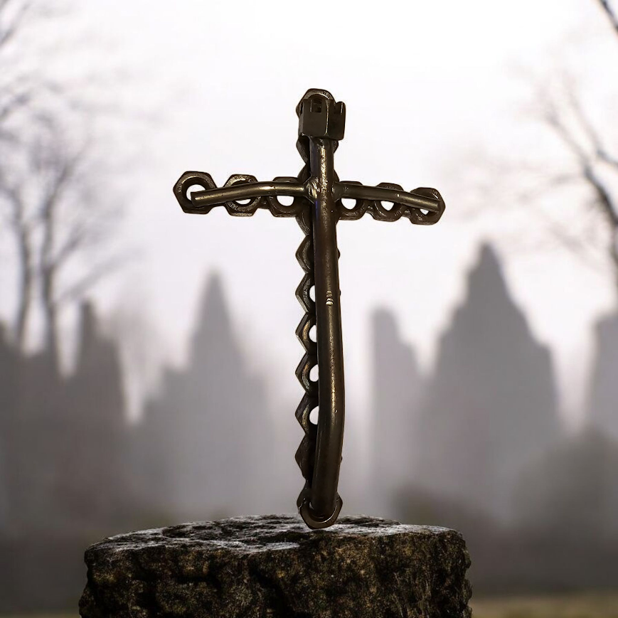 metal art jesus on the cross