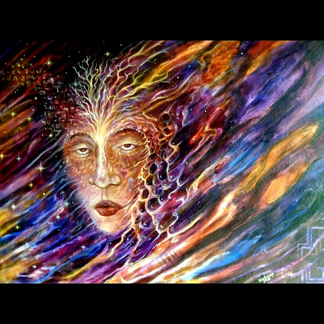 "Akashic Awakening" - oil on canvas - 16"x20" - 2018 - $500