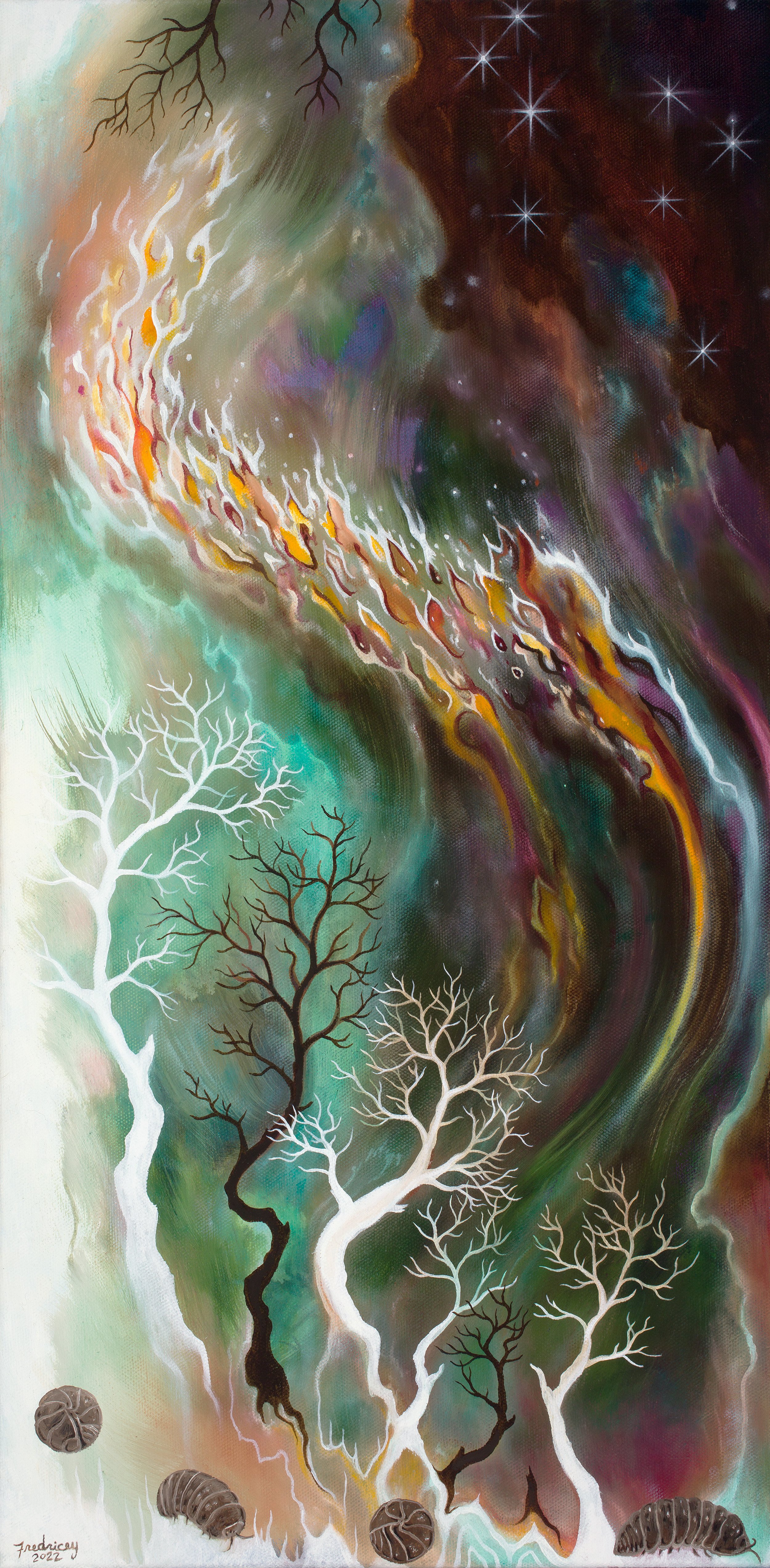 "Unseen Things" - oil on canvas - 10"x20" - 2022