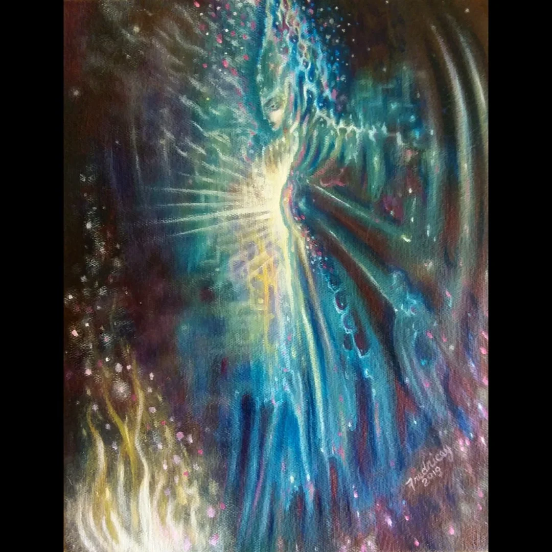 "Astral Nymph" - oil on canvas - 8"x10" - 2018
