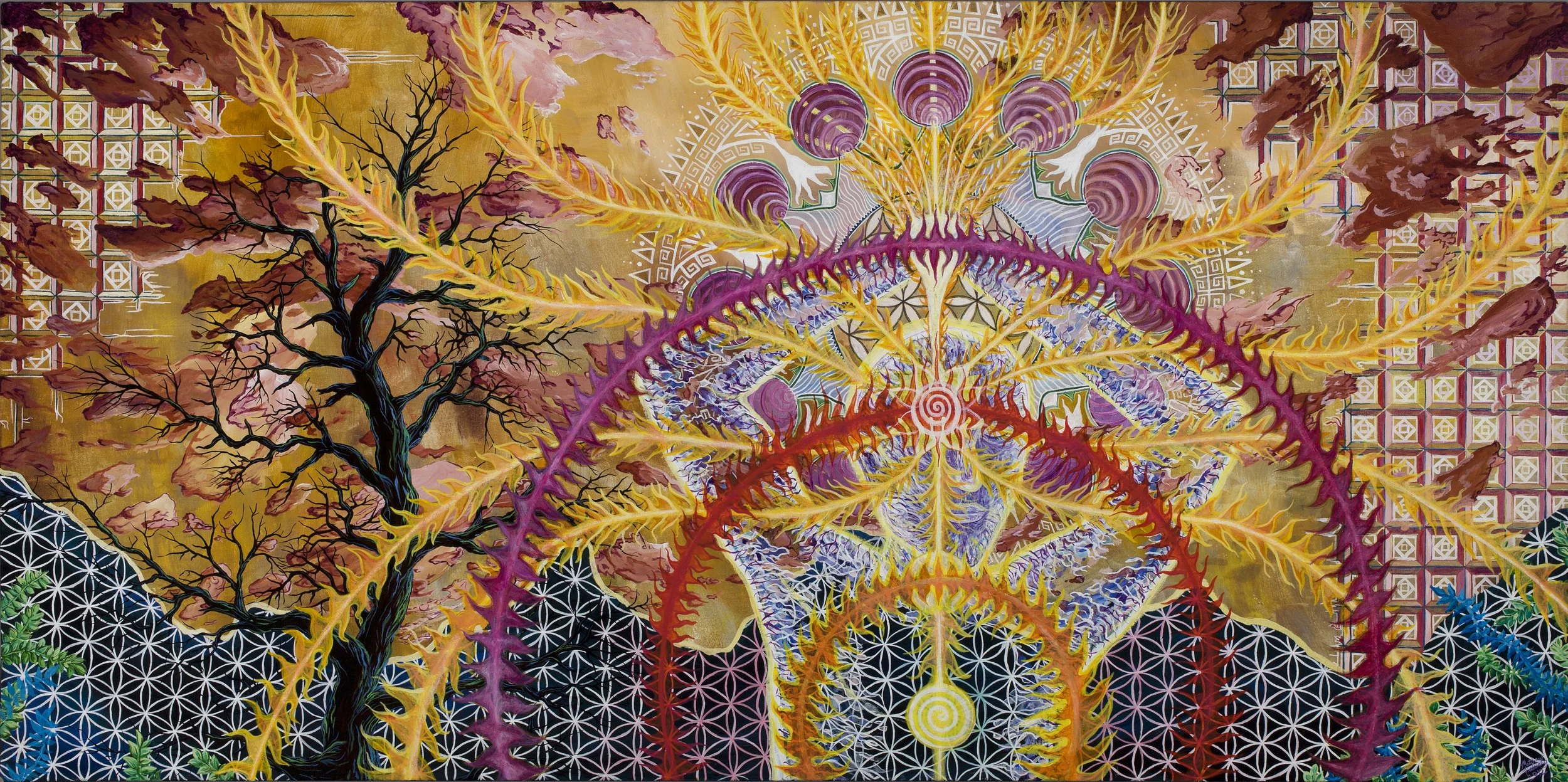 "Cosmosis" - acrylic on canvas - 24"x48" - 2012