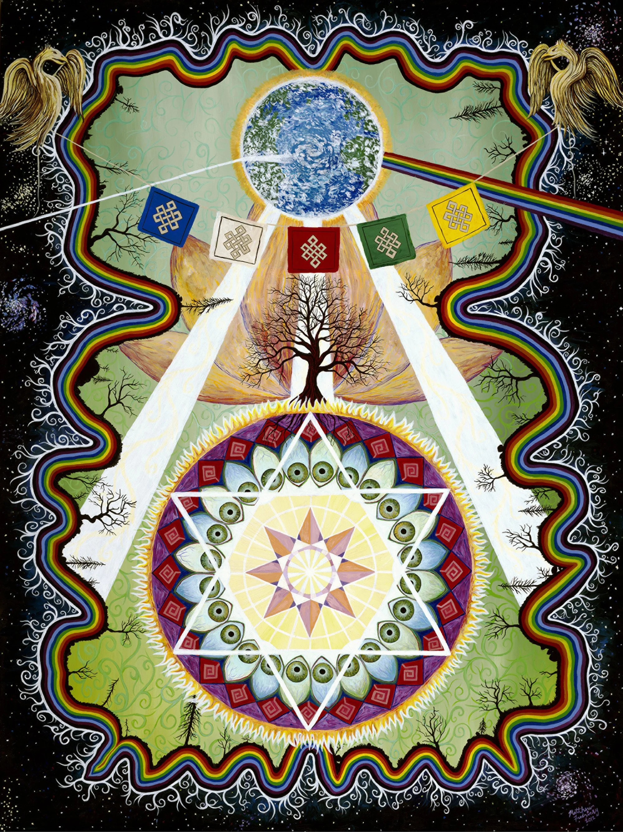 "Like a Flower on the Farther Side of Death" - acrylic on canvas - 30"x40" - 2012