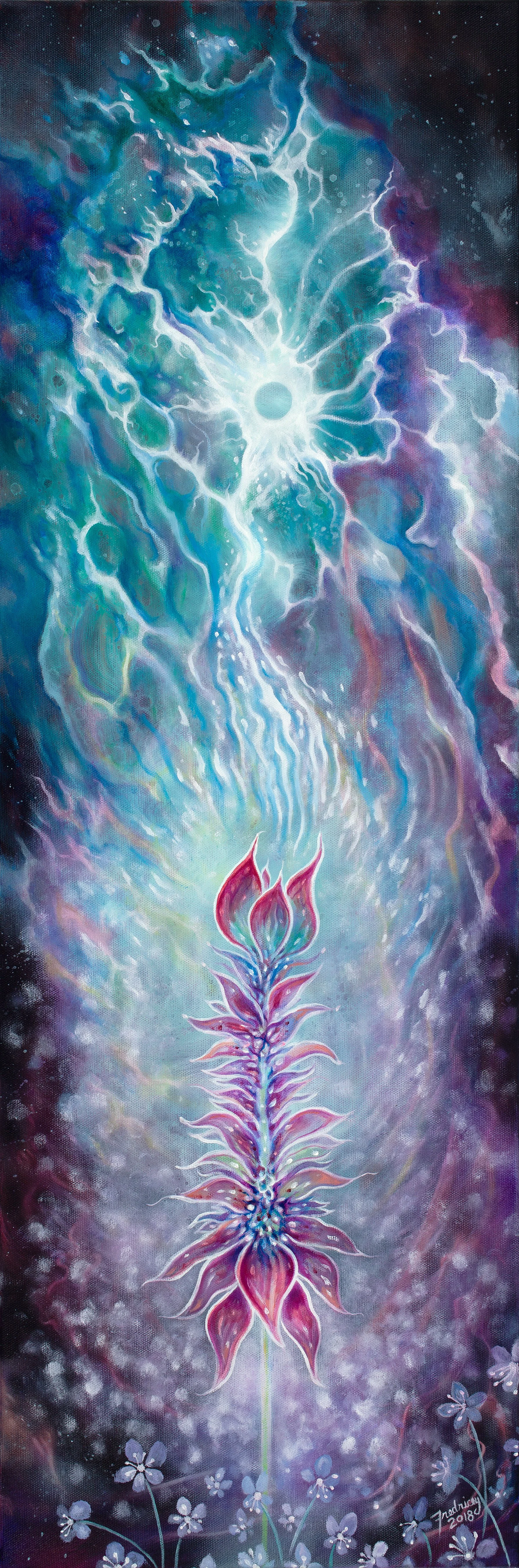 "Serenity" - oil on canvas - 12"x36" - 2018