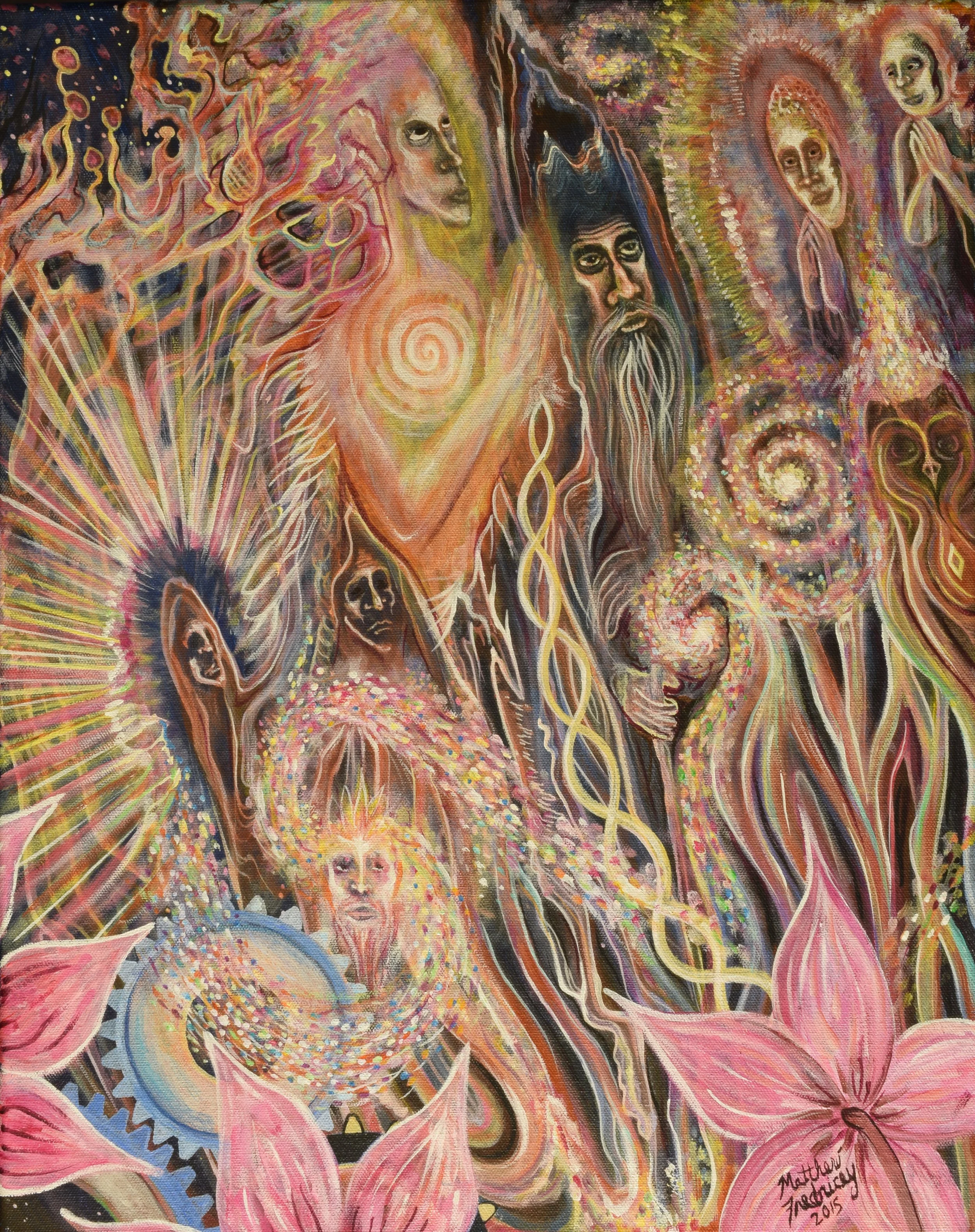 "Lords of Karma" - acrylic on canvas - 16"x20" - $400