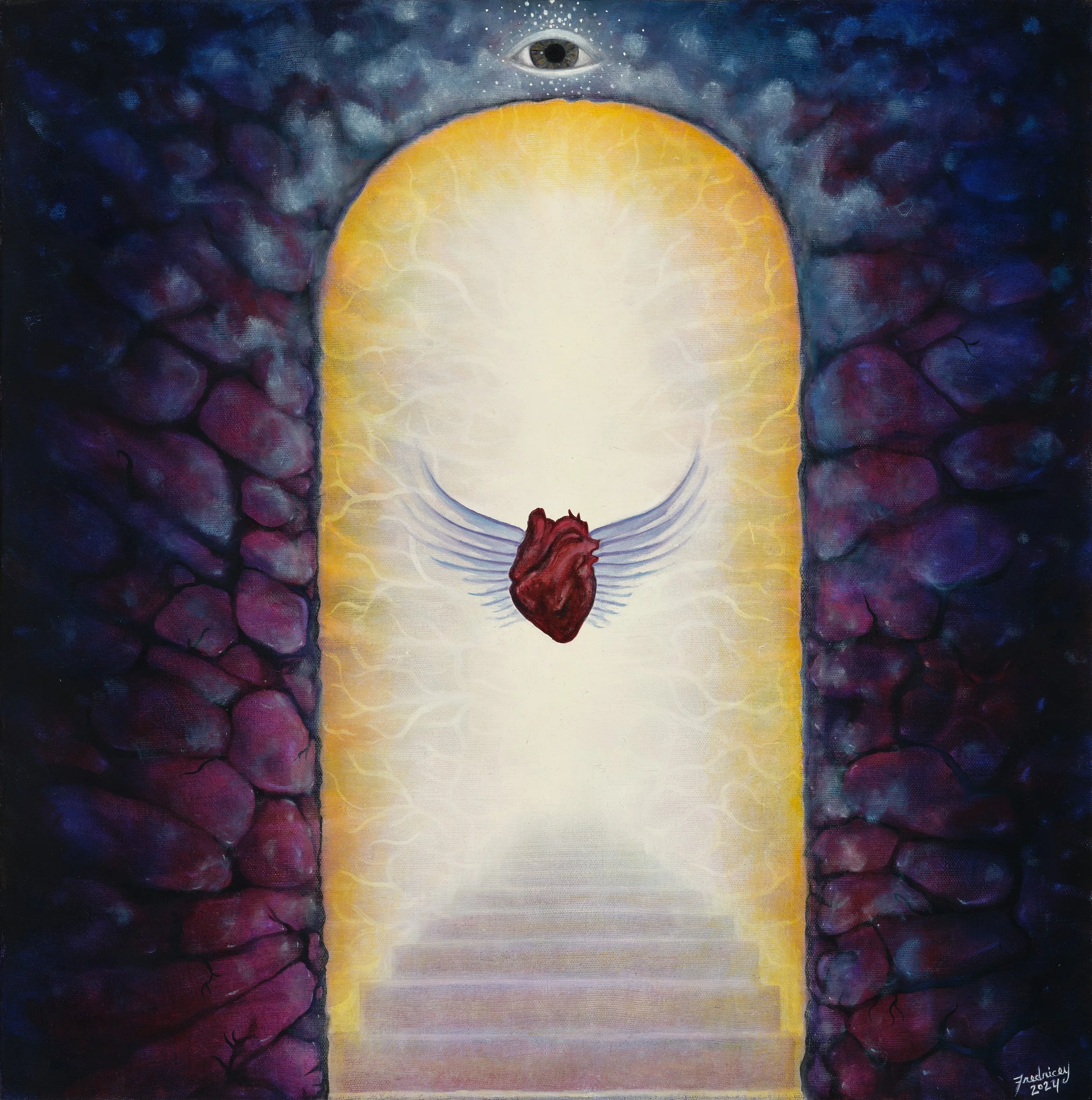 "The Heart's Calling" - oil on canvas - 20"x20" - 2024 - $700