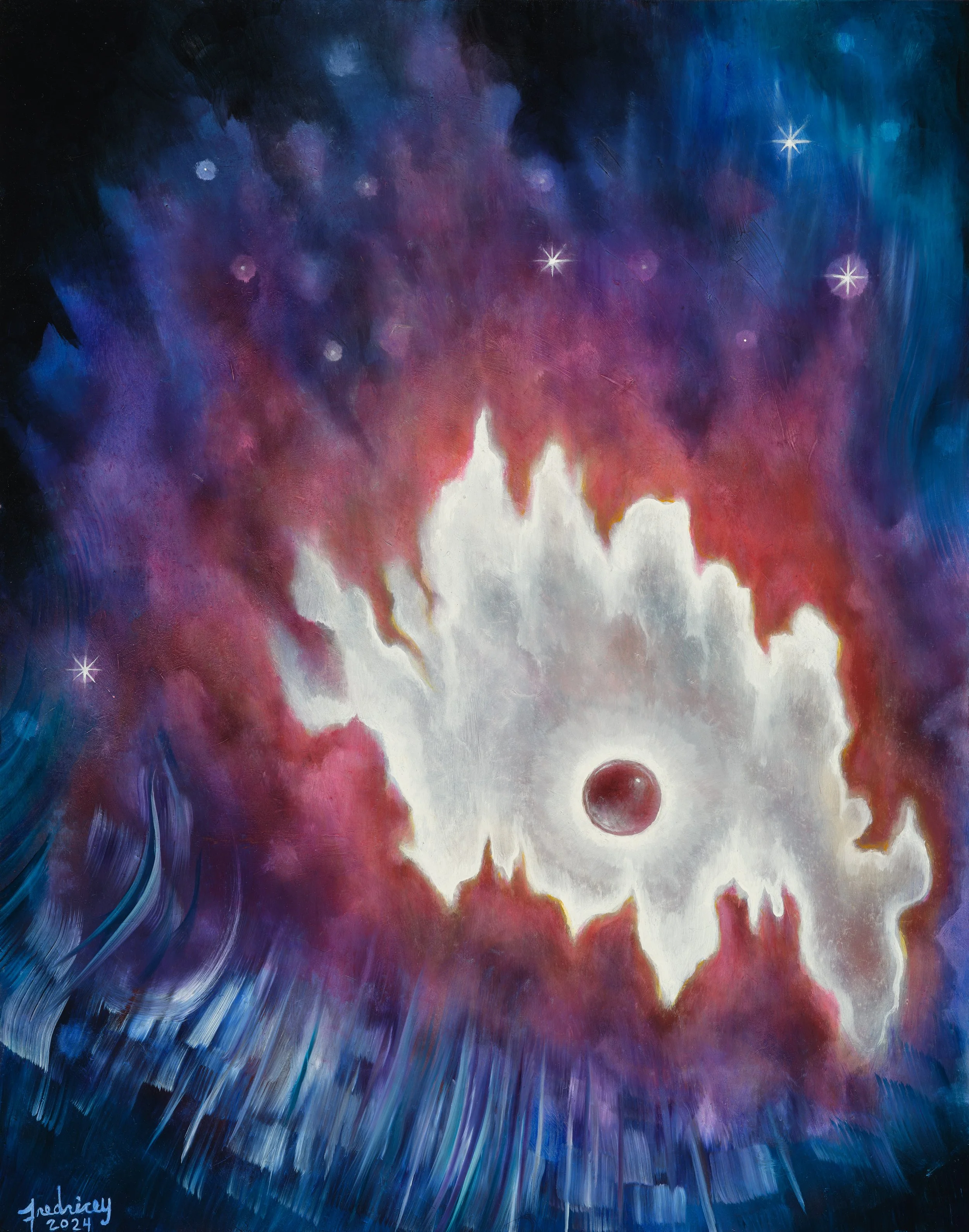"Enigma" - oil on wood panel - 11"x14" - 2024 - $400