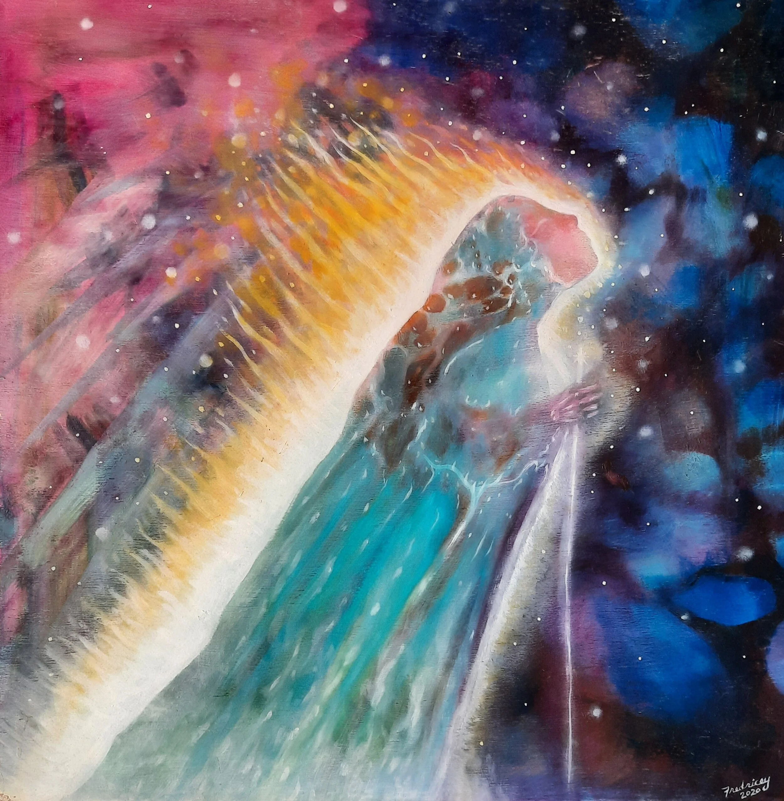 "Perserverence" - oil on wood - 16"x16" - 2020 - $400